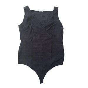 Wolford black basic textured bodysuit size L